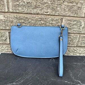 Joy Susan Mini Crossbody Wristlet Clutch light blue
